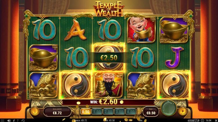 Temple of Wealth slot bonus trigger