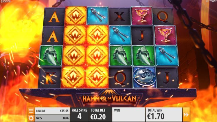 Hammer of Vulcan gokkast Free Spins bonus