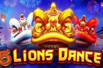 5 lions dance slot logo