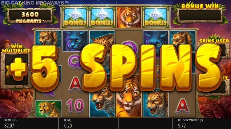 Big Cat King Megaways gokkast Free Spins