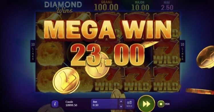 Diamond Wins Hold and Win slot mega win