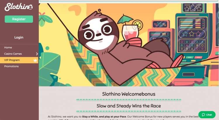 Slothino Casino - Welkomstbonus - Promoties