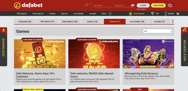 Dafabet - Promoties en Bonussen