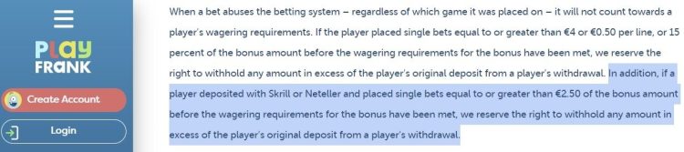 Neteller Bonusmisbruik