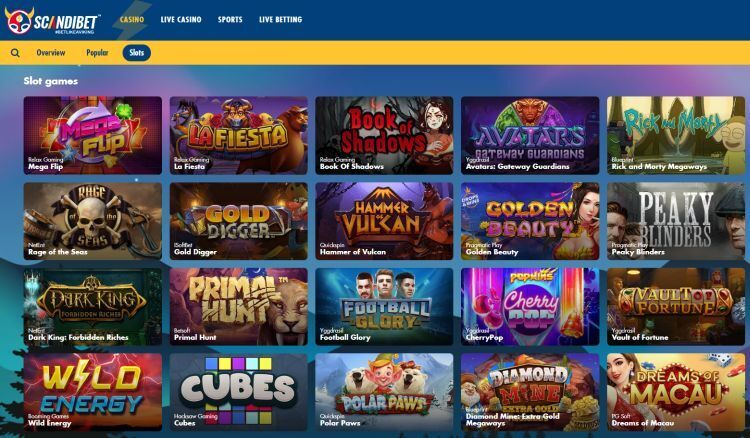 Scandibet Casino Spelaanbod