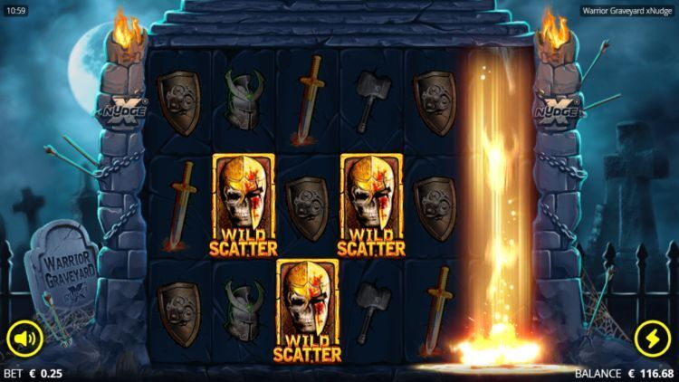 Warrior Graveyard slot bonus trigger