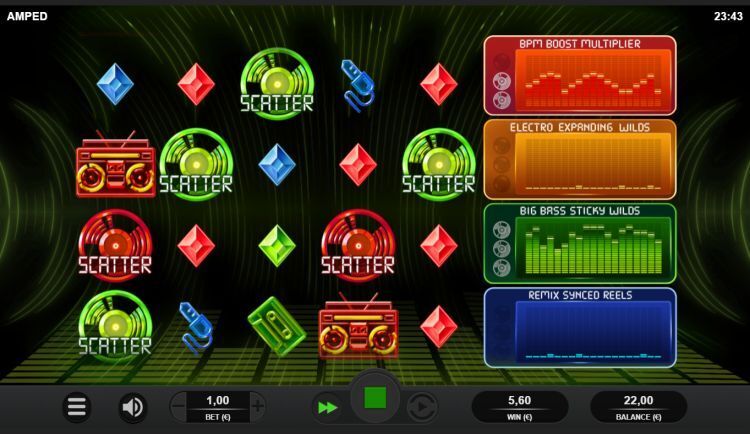 Amped slot Relax Gaming bonus trigger