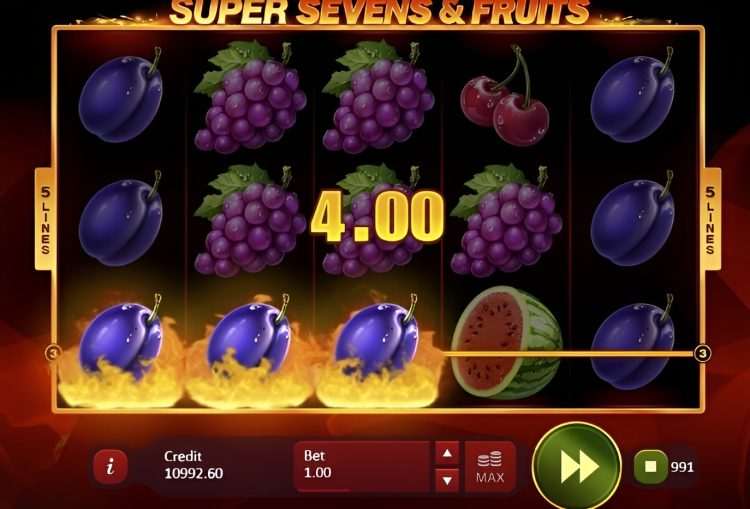 Super Sevens and Fruits slot review