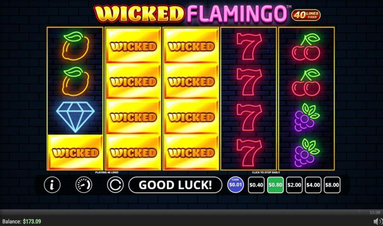 Wicked Flamingo gokkast feature gameplay