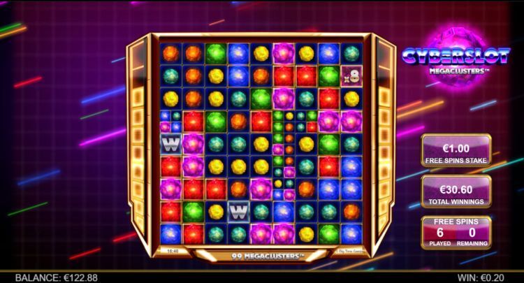 Cyberslot Megaclusters slot gameplay