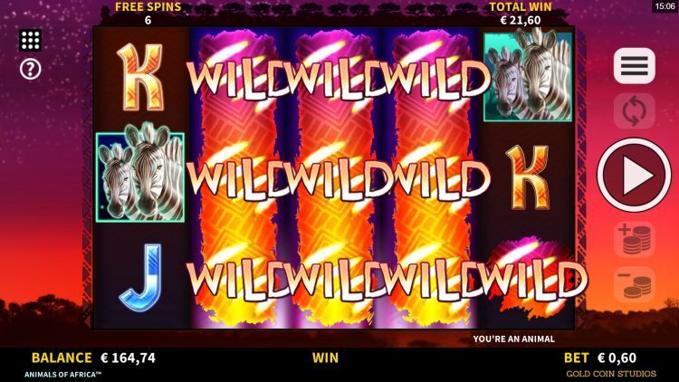 Animals of Africa gokkast Free Spins win