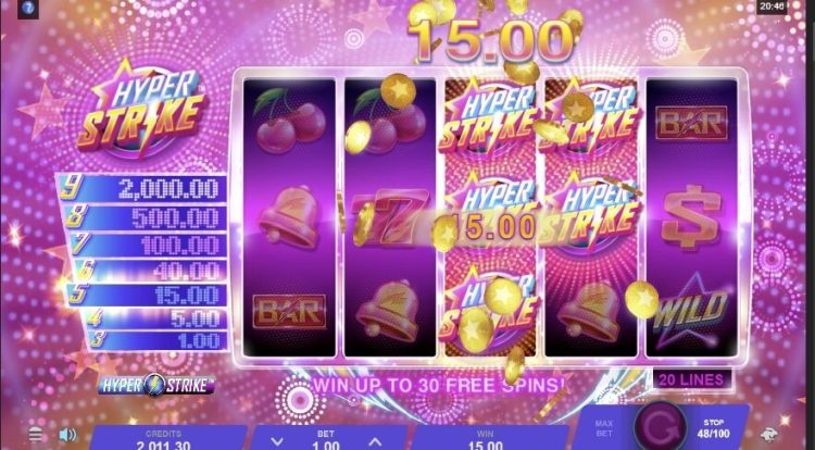 Hyper Strike online slot win
