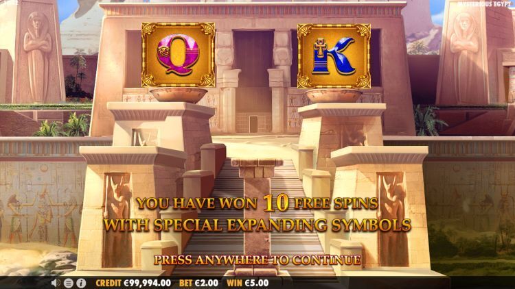 Mysterious Egypt gokkast bonus