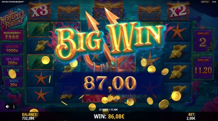 Neptune's Fortune Megaways gokkast big win