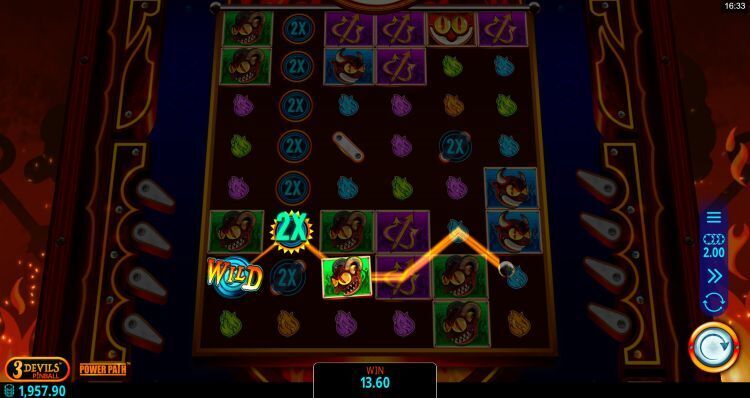 3 Devils Pinball slot feature