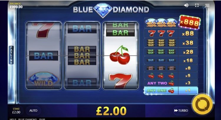 Blue Diamond gokkast gameplay