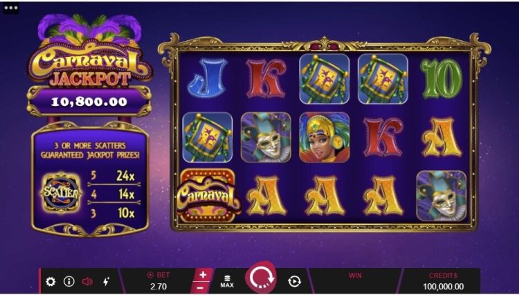 Carnaval Jackpot gokkast gameplay