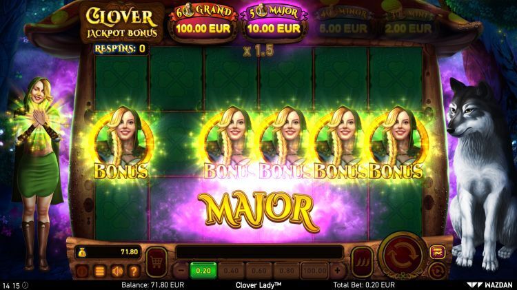 Clover Lady gokkast bonus win
