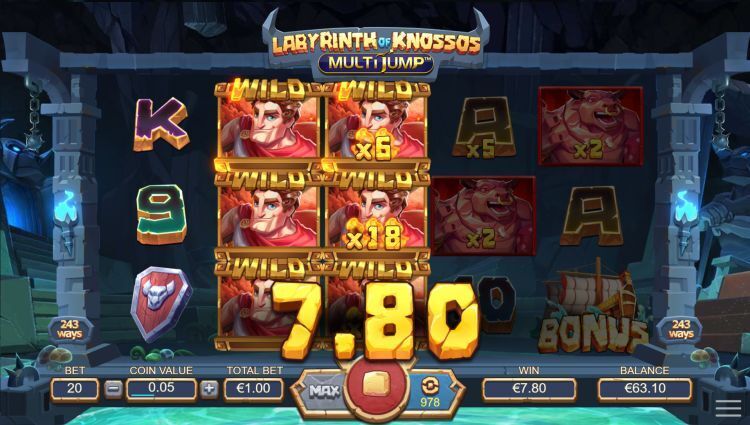 Labyrinth of Knossos MultiJump online slot big win
