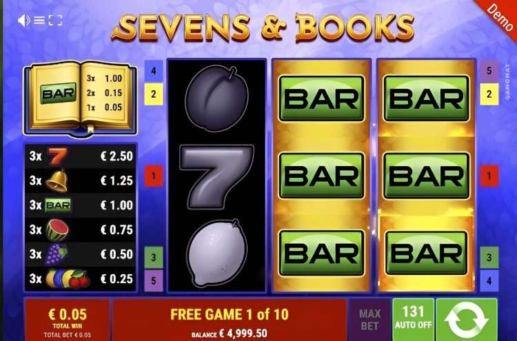 Sevens and Books online slot