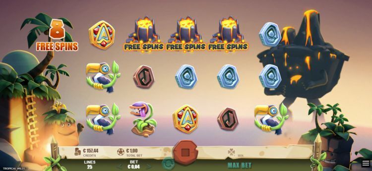 Tropical Wilds gokkast bonus trigger