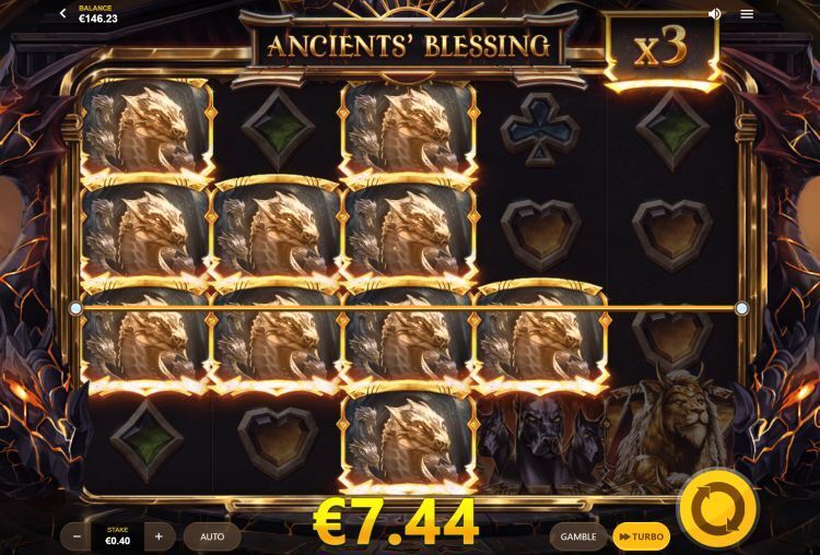 Ancients Blessing Red Tiger slot feature