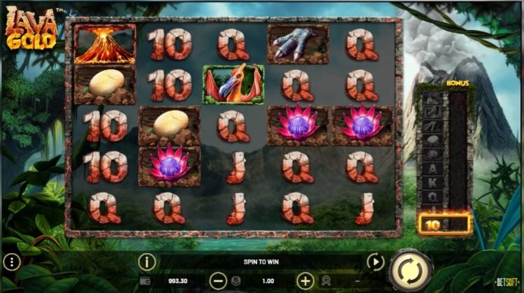 Lava Gold Betsoft slot gameplay