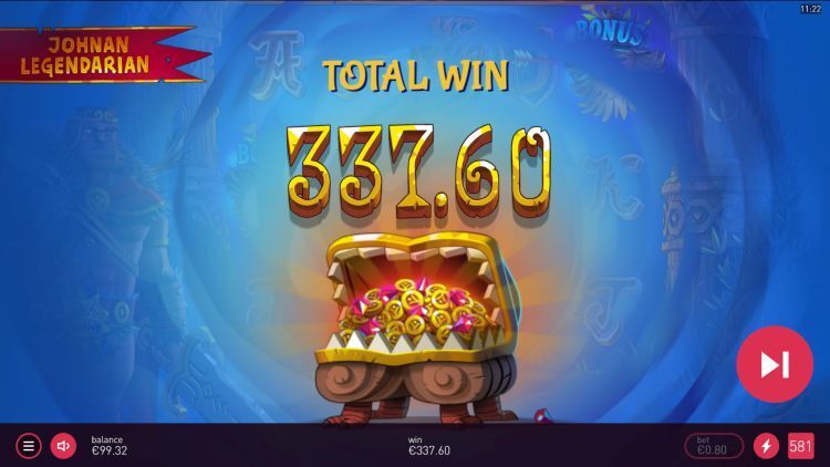 Johnan Legendarian slot mega win