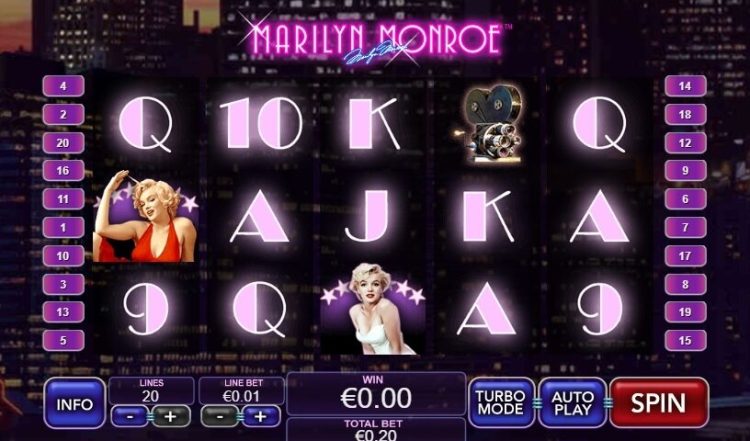 Marilyn Monroe online slot gameplay