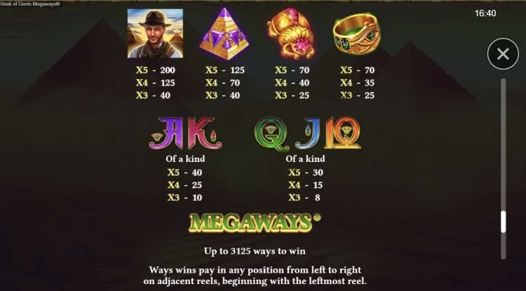 Book of Gems Megaways beste slot gameplay