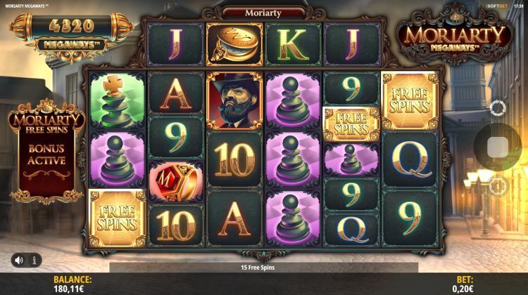 Moriarty Megaways slot review - Bonus