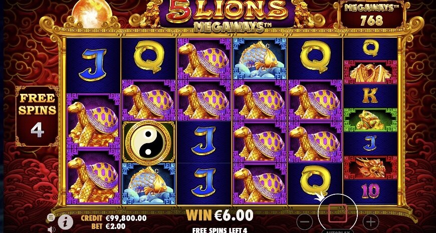 5 Lions Megaways slot - Bonus