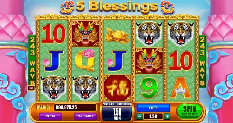 5 Blessings online slot - Bonus