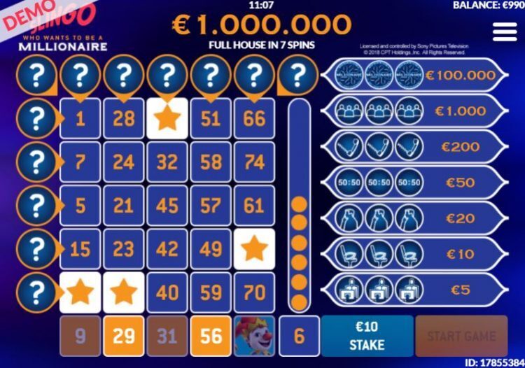 Slingo Who Wants to be a Millionaire gameplay review