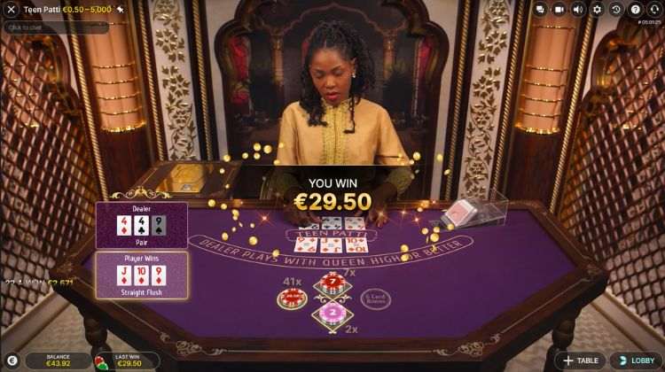 Teen Patti Side Bet Winst