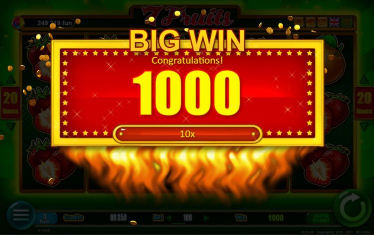 7 Fruits Big Win - Bonus