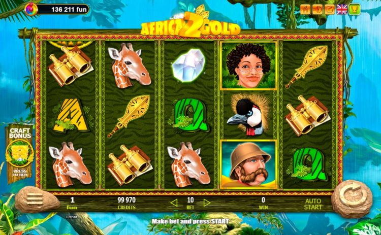Slot Africa Gold 2 - Gameplay