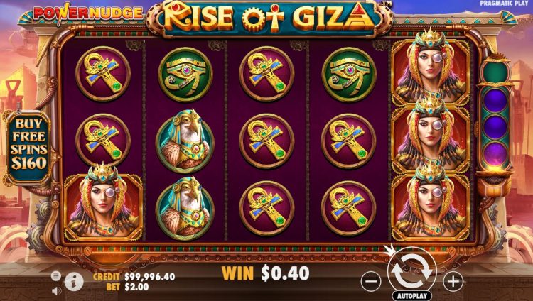 Gokkast Rise of Giza Powernudge - Gameplay