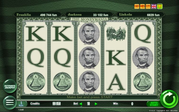 The Moneymania Slot van Belatra Games - Gameplay