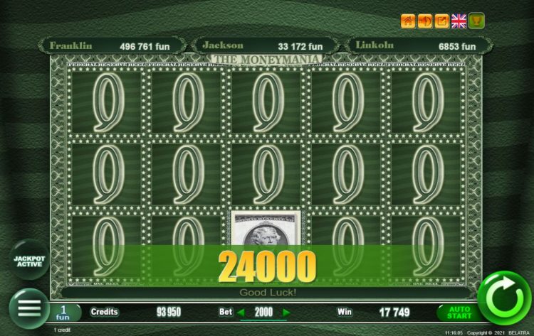 The Moneymania Mega Win - Bonus