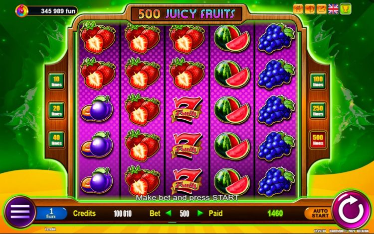 500 Juicy Fruits winlijnen - Bonus