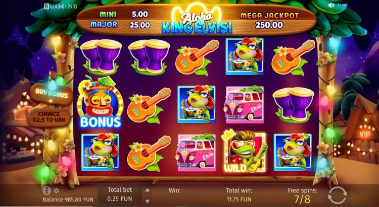 Aloha King Elvis Free Spins Bonus