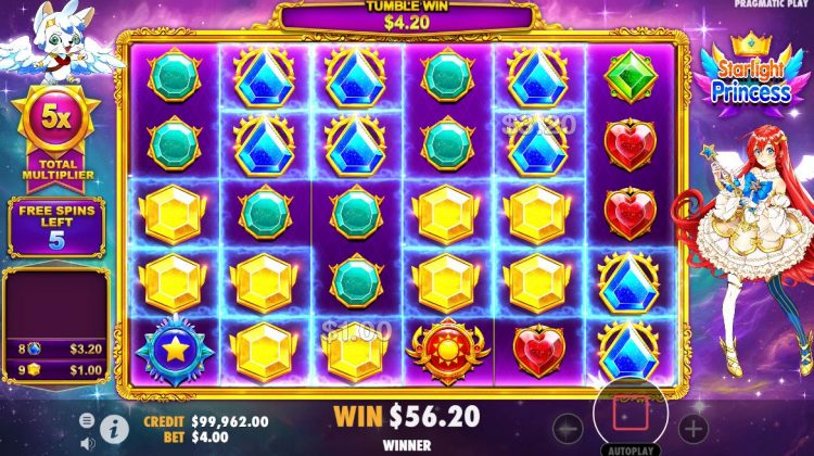 Free Spins van Starlight Princess - Bonus