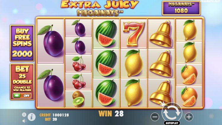Extra Juicy Megaways gameplay
