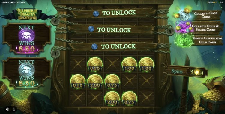 Plunderin' Pirates Hold & Win gameplay