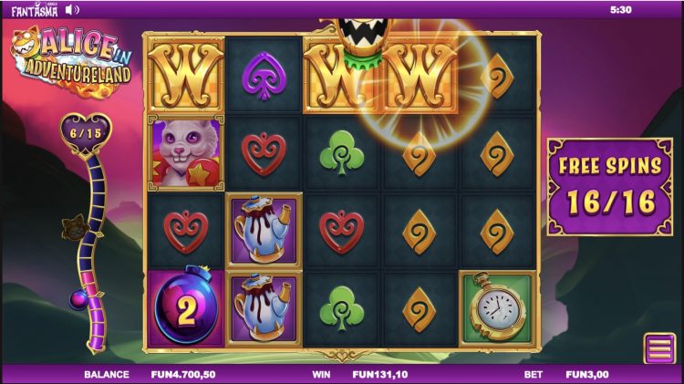 Alice in Adventureland slot Free Spins