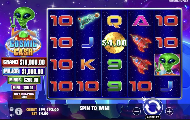Cosmic Cash Gameplay