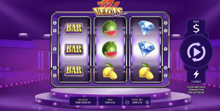 777 Vegas Showtime online gokkast bonus