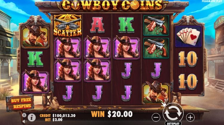Cowboy Coins slot gameplay