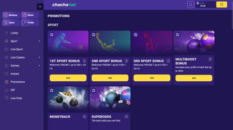 ChachaBet Casino Promoties en Bonussen